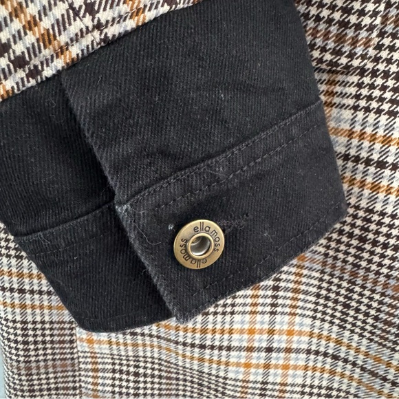 Ella Moss Houndstooth Blazer in Plaid Brown and Black Junior Medium - Picture 4 of 6